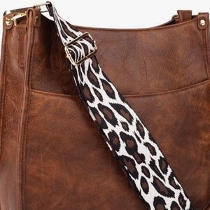 Vegan Brown Crossbody Bag purse (never used)